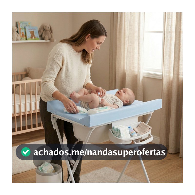 Banheira Luxo c/ Suporte Dobrável, Trocador, Saboneteira, Tanque 25L p/ até 30Kg e Mangueira de Escoamento