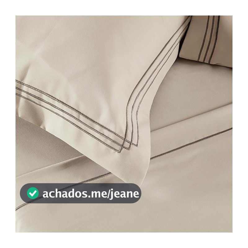 Jogo de Cama Bordado Micropercal 400 fios Bordado 4 peças Casal/Queen/King