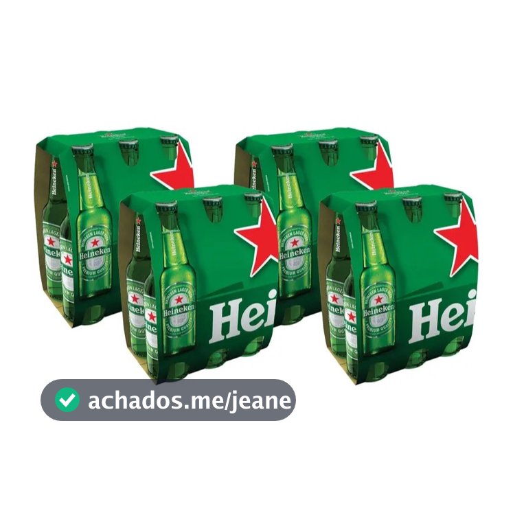Cerveja Heineken Premium Lager 250ml Long Neck - 24 Unidades