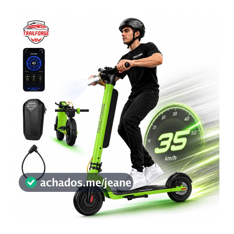 Trailforge-X8 Patinete Elétrico 500W 35km/h 10 polegadas 12.8AH  bateria é removível