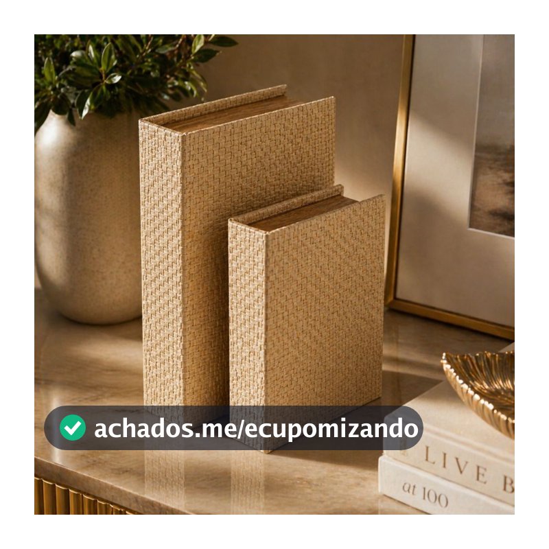 Caixa Livro Falso Decorativa Organizadora Para Joias e Documentos