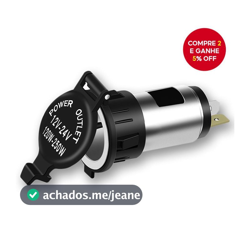 Tomada De Isqueiro Fêmea À Prova D'água 12v Para Carro , Barco , Caminhão , Rv