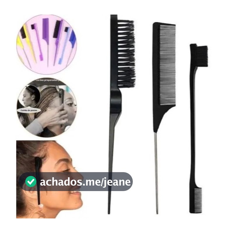ANA1108 Kit de Pente para Cabelo com 03 Unidades
