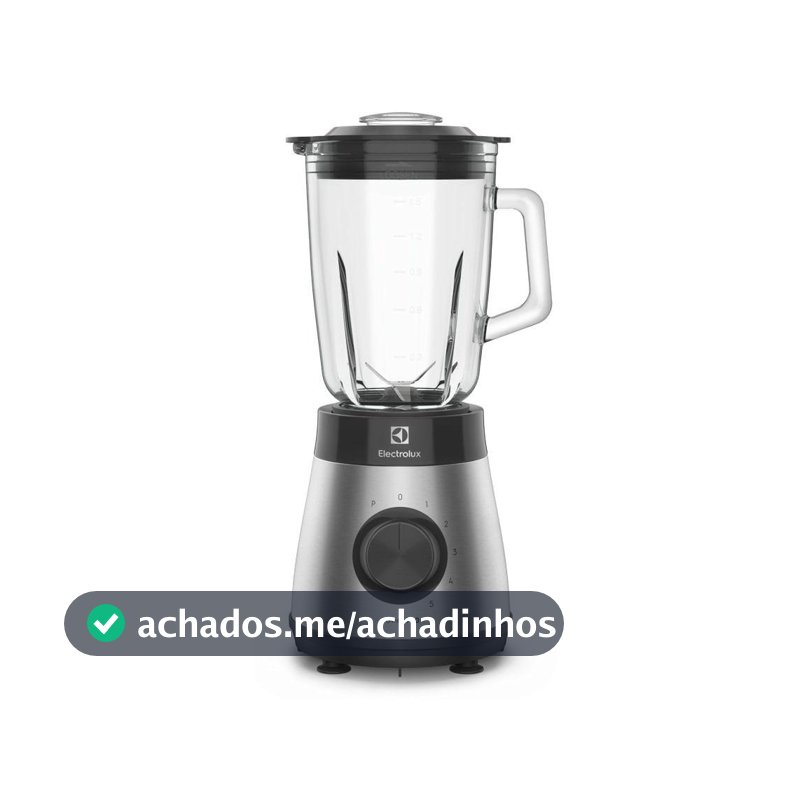 Liquidificador Electrolux 700w 1,5L Experience com Copo de Vidro e Tecnologia TruFlow™  Cor Inox Preto (EBS30)