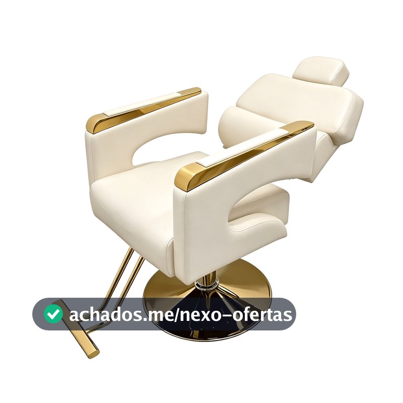 Cadeira De Barbeiro Reclinável Profissional  2026   Reclinável Redonda NOVO