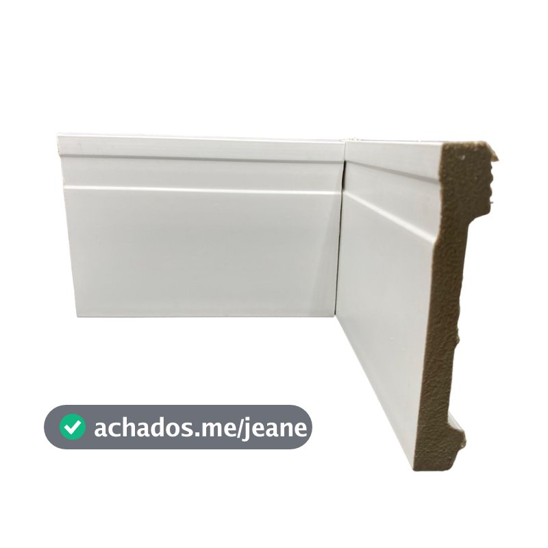 Rodapé de Poliestireno 10cm Branco ou Preto Barras de 1 metro Kit 4/6/8/10/12/14