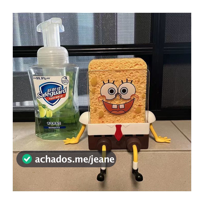 Porta esponja Bob Esponja Divertido – Ideal para Cozinha e Banheiro