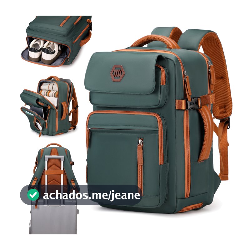 Mochila de viagem reforçada para notebook, impermeável e multifuncional, moda feminina, resistente e espaçosa
