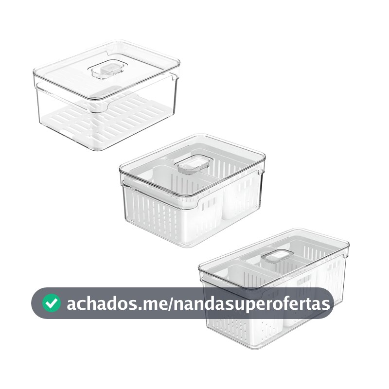 Organizador de Geladeira Porta Saladas Clear Fresh - Ou