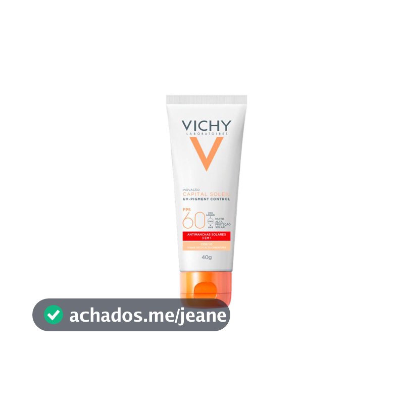 Vichy Capital Soleil UV-Pigment Control FPS60 1.0 Protetor Solar Facial Antimanchas 40g