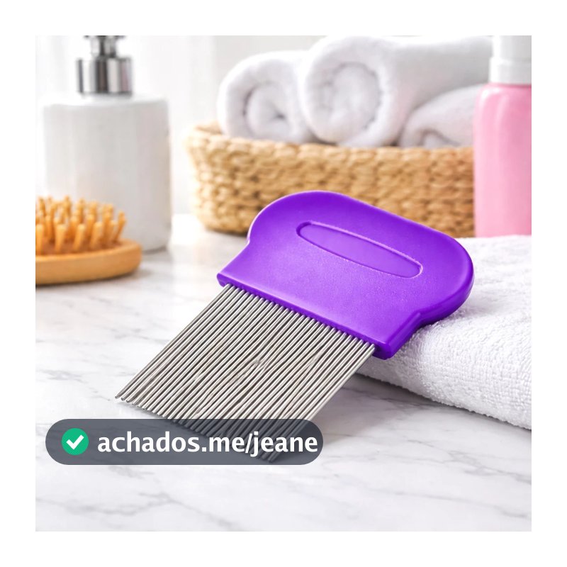 Pente Fino Profissional Remove Pulgas | Piolhos | Lêndeas | Alta Precisão | Adulto e Infantil | Plástico e Inox