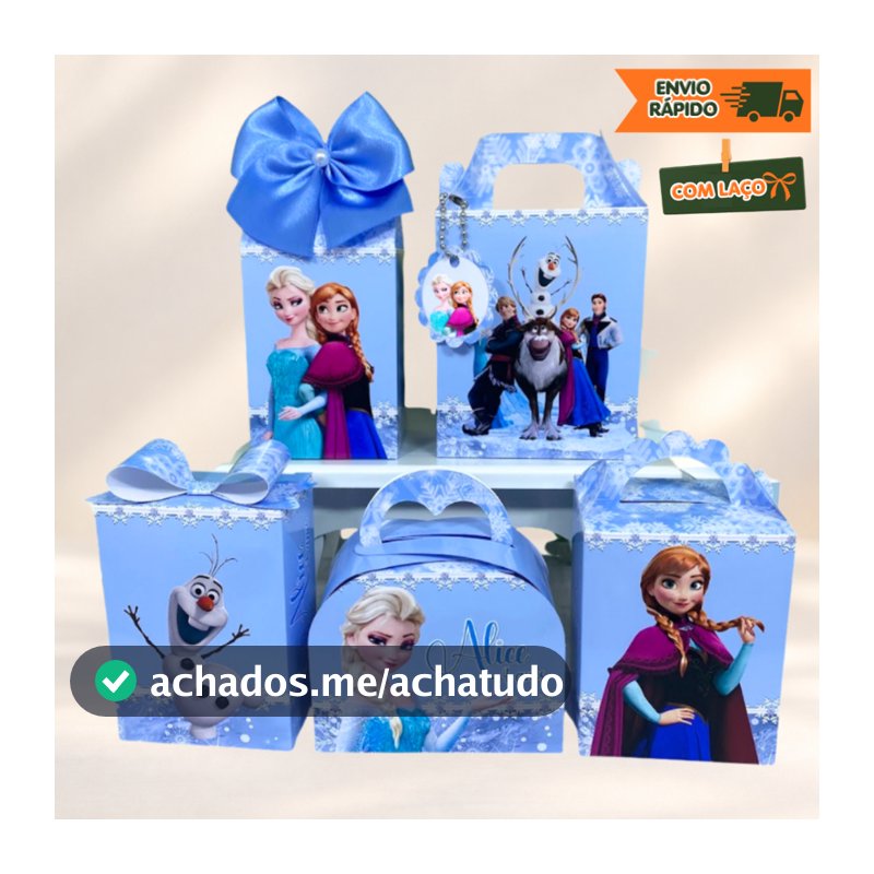 Caixinhas personalizados  lembrancinhas  aniversário  Kit festa Frozen 2.0
