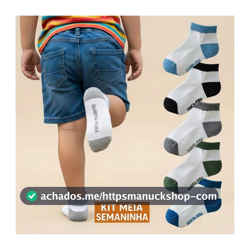 Kit 10 Pares Meias Infantis Cano Curto Soquete Algodão Menino Menina Escolar Respirável 24 ao 37