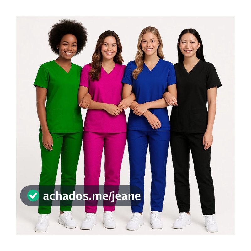 Conjunto Scrub Feminino Premium Pijama Cirúrgico Hospitalar Privativo Enfermagem Medicina Uniforme