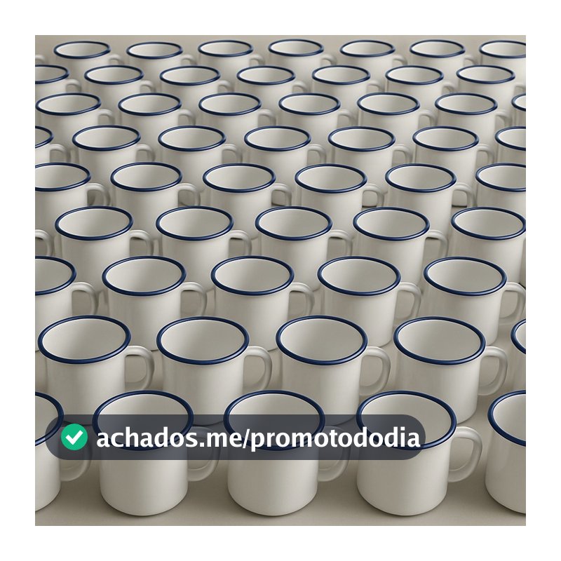 Kit 50 Canecas 150ml BRANCA Esmaltadas De Café Retro Xicaras De Chá Retro