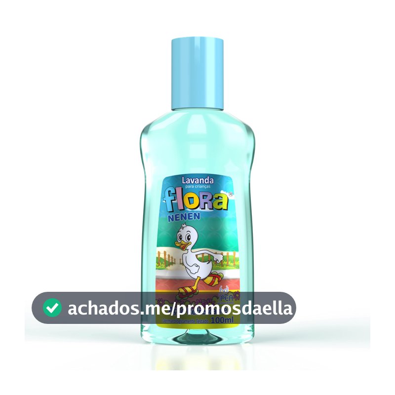 COLÔNIA LAVANDA P/ CRIANÇA E BEBÊ PERFUME FLORA NENEN 100ML