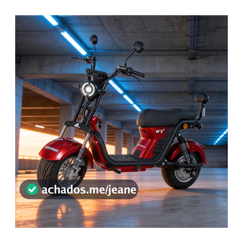 Scooter Moto Elétrica WX-12 1000W com Bateria Removível 20Ah - WeHawk