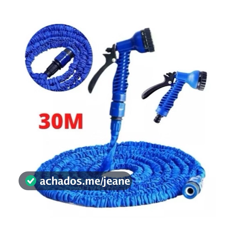 Mangueira Magica 30M Flexivel Irrigação E 7 Tipos De jardim