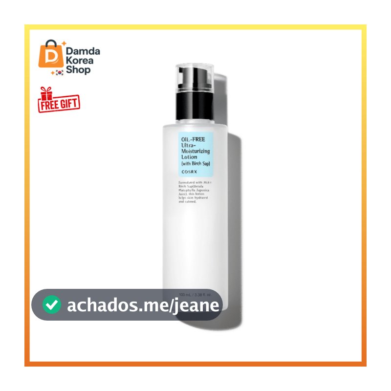 [COSRX] Loção Ultrahidratante Sem Óleo 100ml – Hidratante Leve De Sap De Bétula
