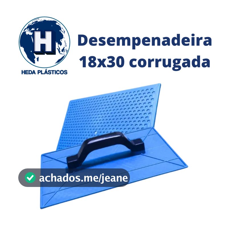 Desempenadeira Plástica Psai 18x30cm Corrugada 1 Peça