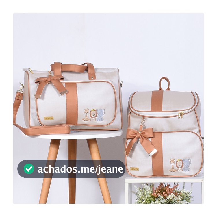 Kit Bolsa Maternidade Safári - 02 Peças