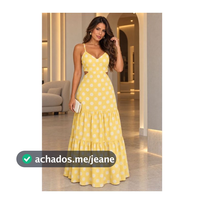 Vestido Longo Feminino Três Marias com Forro Alça Fina Acinturado Moda Verão