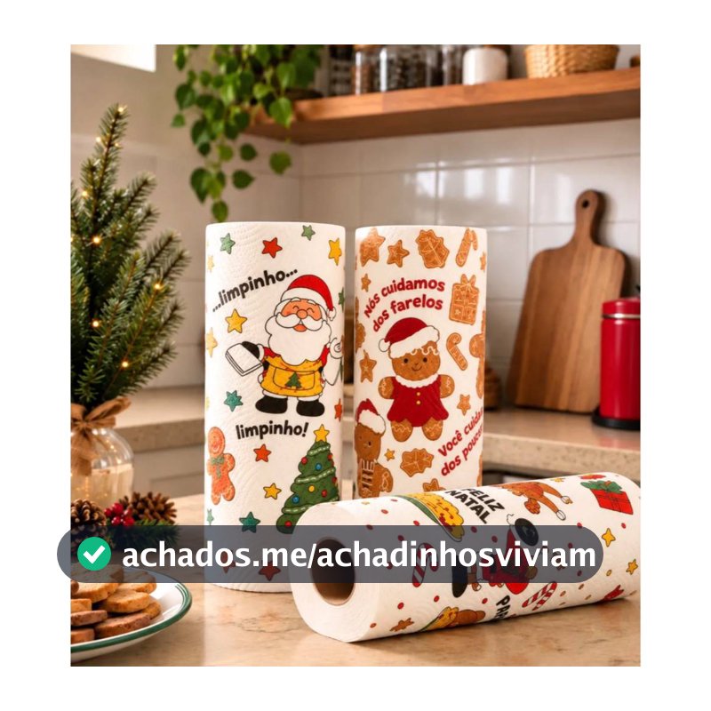 Papel Toalha Natalino Folha Tripla Sortido NAT0459 Mesa Posta de Natal Decoração Natalina