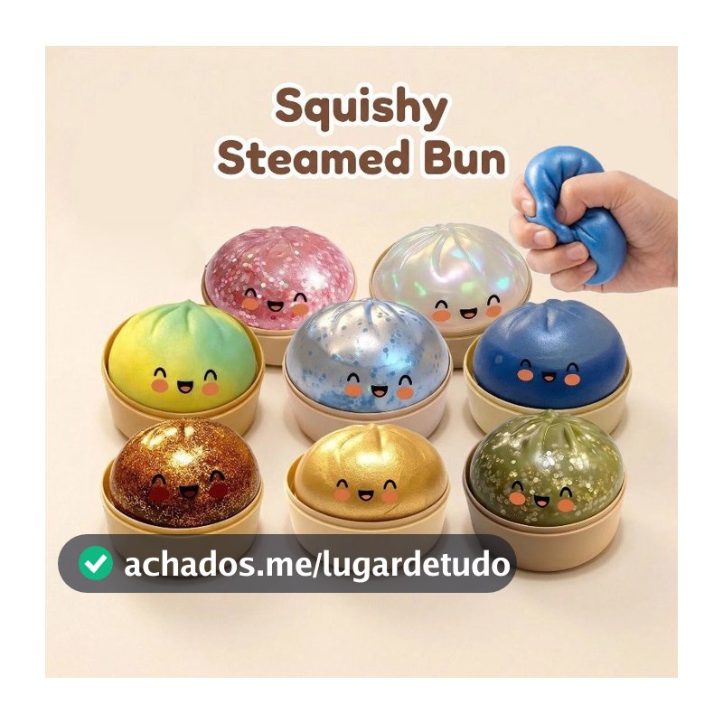 Bonito Simulação Pão Brinquedo Mole Macio Não-Pegajoso Cozido No Vapor Espremer Fidget Alívio Do Estresse De Descompress