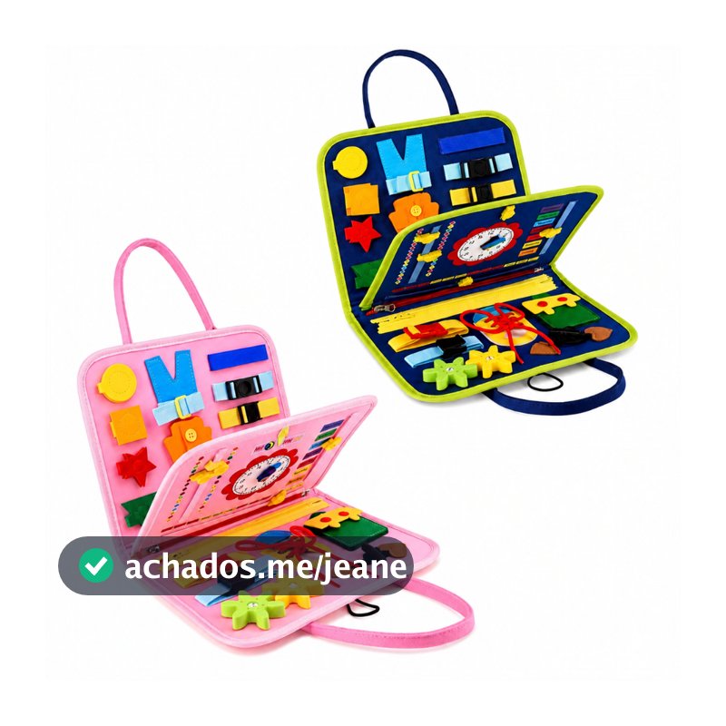 Maleta Infantil Brinquedo Montessori Livro Atividades Educativas