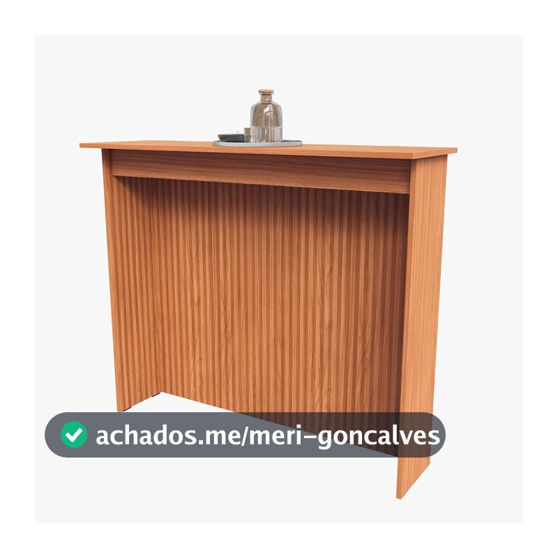 Bancada Cozinha Americana Ilha Balcão Gourmet Turim 100x130x36cm Efeito Ripada 3D Lojas Movelove