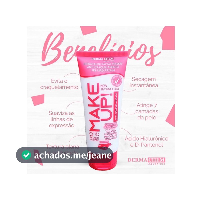Hidratante Facial Primer Anti Craquelamento Dermachem 100G D
