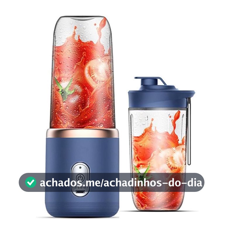 Mini Liquidificador Portátil De Suco De Alimentos Misturador Leite Smoothie 400ML 6 Lâminas Espremedor Elétrico
