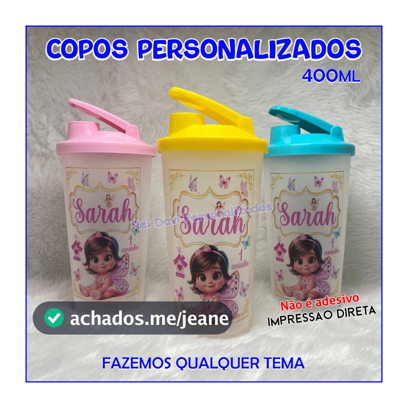 Copos Personalizados 400ml com Tampa Flip