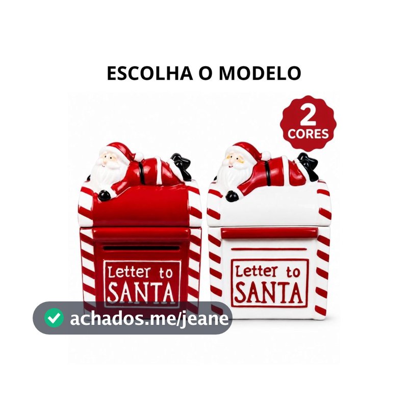Caixa Decorativa Papai Noel Com Tampa Porta Doces Natal com variação de cor