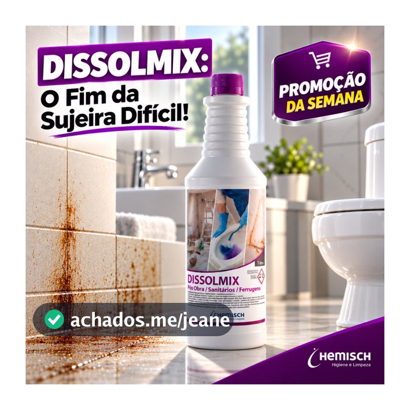 Dissolmix Detergente Roxinho Limpador 1L  Limpa Vaso Sanitário e Cimento