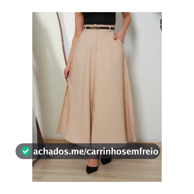 Saia Longa Feminina Alfaiataria Moda Evangélica Casual Básica Inverno Cintura Alta