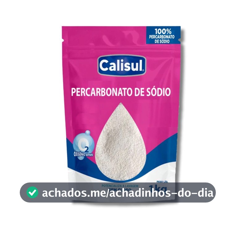 Percabonato 100% Puro Tira Manchas Roupas Brancas E Coloridas 1KG