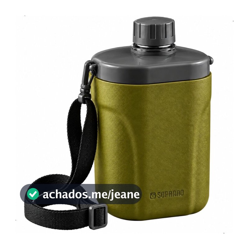 Cantil Térmico 1 Litro Esportivo Verde Conservação Resistente Soprano Camping Pesca Trilha
