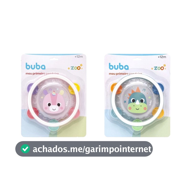 Pandeiro Buba Lançamento Brinquedo Musical Bebe