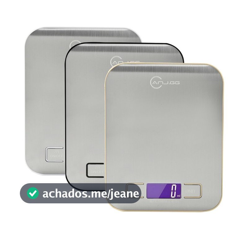 Kit 2  Balança Digital de Cozinha Inox alta precisão com Visor digital de ate 10Kg Entrega rápida