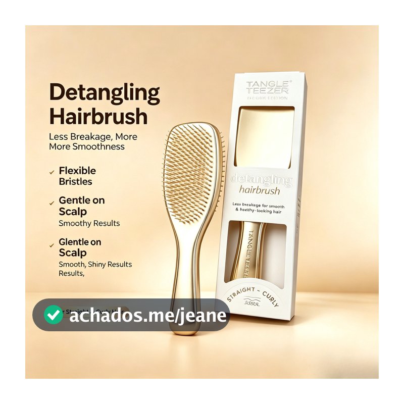 Pente Portátil Antiestático Do Tzer Emaranhado , Escova Desembaraçadora Massageador Couro Cabeludo Para Cabelos Cacheado