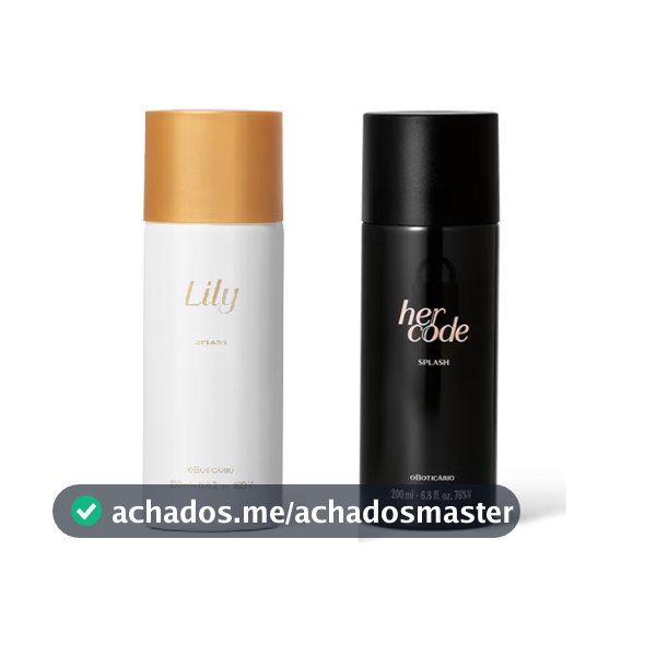Body Splash O Boticário Lily ou Her Code