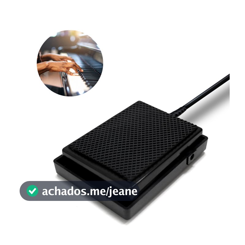 Pedal Sustain MXT MX-01LT Universal P10 para Teclado Piano Digital com Cabo e Alta Precisão Musical