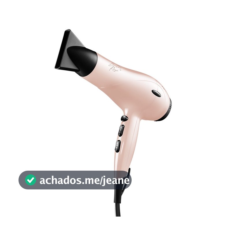 Secador de Cabelo Brilho Rosé com 3 Temperaturas + Alça para Pendurar 2000W-220v Multi Care - EB301