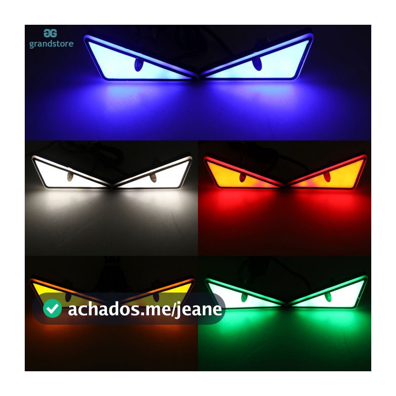 GS 2 Pçs LED Olho Do Diabo Luz Da Placa De Licença Farol Para Carro Universal Modificado Decoração Única Acessórios