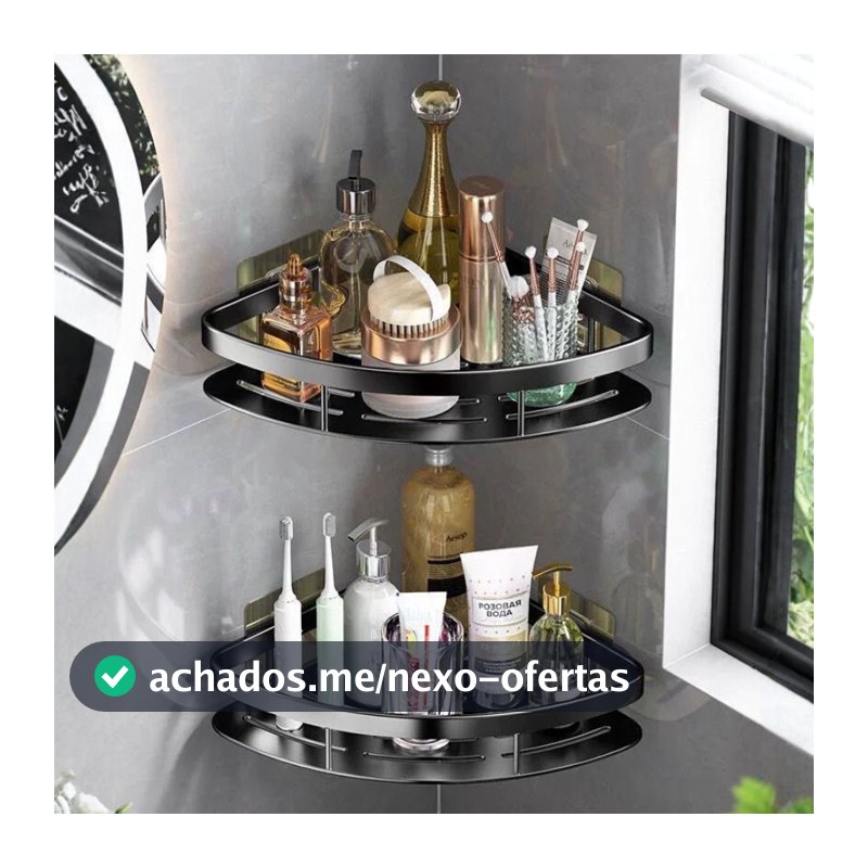 Suporte Prateleira Para Banheiro de Canto e Reta Porta Shampoo Sabonete Plástico Premium Resistente
