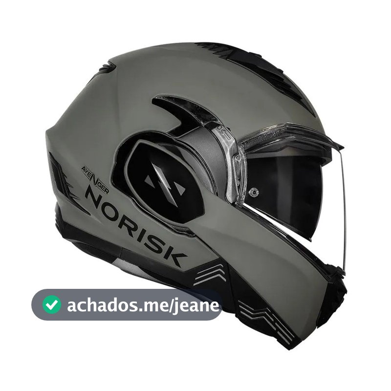 CAPACETE NORISK AVENGER MONOCOLOR VERDE FOSCO 58