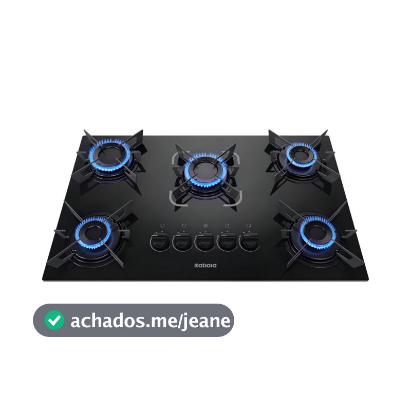Cooktop Itatiaia Electra Plus 5 Bocas Gás Preto Bivolt
