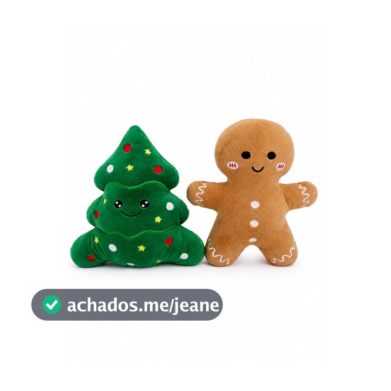 Kit Pelúcia Natal Árvore de Natal + Biscoito Almofada Natalina Fofa Decoração e Presente