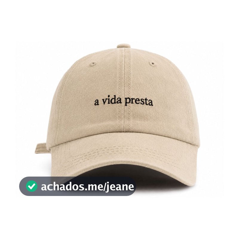 Boné Marrom A Vida Presta Aba Curva feminino Ajustável Estilo Casual Frase